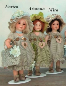 Arianna, Enrica, Mira, Collectible Porcelain Dolls - Porcelain Dolls (New) - Collectible dolls porcelain bisque Montedragone, height 34 cm.