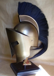 Spartan helmet, Ancient Rome - Greek Armour - Spartan helmet, fully wearable, metal helmet size only: 22 x 29 x 36 cm.