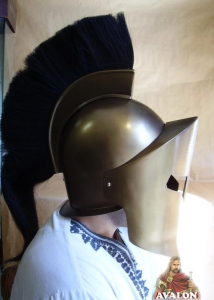 Elmo Sparta, Antica Roma - Armatura Greca - Elmo Sparta, pienamente indossabile, dimensioni del solo casco in metallo: 22 x 29 x 36 cm.