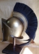 Ancient Rome - Greek Armour - Spartan helmet, fully wearable, metal helmet size only: 22 x 29 x 36 cm.