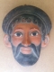 Terrecotte Pompei Ercolano Museum - Riproduzione di una scultura Etrusca sec.IV a.C., scultura in terracotta, maschera Etrusca da impiegare come elemento di arredo. L'originale proviene da Grosseto Pesaro, sec.IV a.C.
