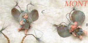 Small moth - Moth Trugg, Porcelain Fairy Dolls - Porcelain Ethnic Dolls - Character collectible porcelain bisque, Moth small: 15 cm high, Trugg Moth: 9 inches high.