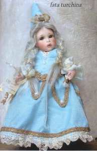 Blue Fairy porcelain doll - Dolls porcelain fairy tales, Collectible Porcelain Dolls - Dolls Porcelain Fairy Tales - Blue Fairy porcelain doll, biscuit porcelain figure of about 26cm high.