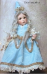 Collectible Porcelain Dolls - Dolls Porcelain Fairy Tales - Blue Fairy porcelain doll, biscuit porcelain figure of about 26cm high.