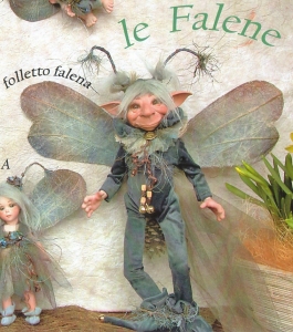 Elf Moth, Porcelain Fairy Dolls - Porcelain Ethnic Dolls - Character porcelain bisque, Montedragone collection, height: 30 cm.