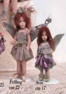 Frilling, porcelain doll, Porcelain Fairy Dolls - Porcelain Angels Dolls - Character collectible porcelain bisque, Frilling - Height: 22 cm.