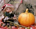 Porcelain Fairy Dolls - Porcelain Fairies Elves - Elf Doll: Fungus, bisque porcelain personage,  Height: 26cm, handmade doll,