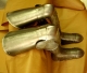 Armature elmi scudi - Parti di Armatura - Parte di armatura a protezione della gamba, cosciale, ginocchietto con aletta, schiniere e scarpa, il tutto articolate,