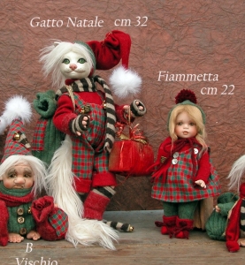 Fiammetta, porcelain doll, Porcelain Fairy Dolls - Porcelain Angels Dolls - Character collectible porcelain bisque, height: 22 cm.