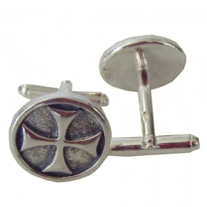 Templar Cross cufflinks, Jewellery - Templar Medieval - Cufflinks to Templar Cross. Size 20 mm diameter. Cufflinks 925 sterling silver, weighing about 17 grams. Completely Made in Italy