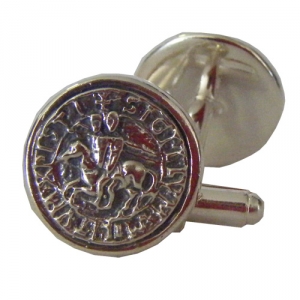 Templar Seal cufflinks, Jewellery - Templar Medieval - Templar seal cufflinks to measure diameter 20 mm. Cufflinks 925 sterling silver, weighing about 17 grams.
