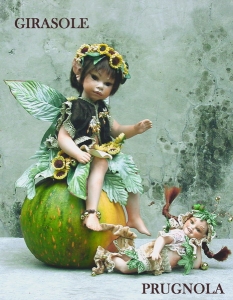 Session Fairy Sunflower, Porcelain Fairy Dolls - Porcelain Fairy - Porcelain Fairies - Fairy porcelain bisque height 36 cm.