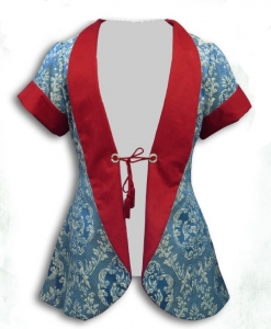 Giubba Bardo, Medioevo - Abbigliamento medievale - Costumi Fantasy Medievali - Elegante giacca da Bardocon chiusura frontale ad anelli d'ottone.
