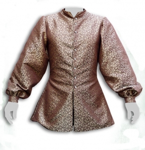 Long jacket - Jacket Thief, Medieval - Medieval Clothing - Medieval Fantasy Costumes - Doublet long, front closure with buttons, large puffy sleeves.