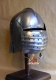Armours - Medieval Helmets - Medieval Italian Knight Helmet, Helmet Horse fourteenth century used with the armour, equipped with mobile shield with slit for the eyes, ventaglia mounted on pivot pins and equipped with ventilation holes.