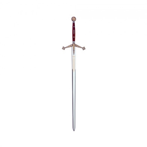Claymore Sword Gold, Highlander, Swords and Ancient Weapons - Legendary Swords - Highlander sword has a steel blade, hilt consists of long arms, hilt with arms arranged to form an acute angle with the blade and ending in shamrocks.