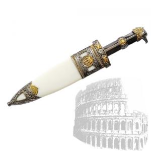 Pugio Romano, Antica Roma - Gladio Romano - Arma utilizzata dalle legioni romane. Si trattava di un corto pugnale portato sul lato sinistro del proprio corpo dai soldati. Dimensioni: 34 cm.