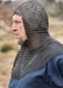 Armours - Medieval Body Armour - Chainmail Coif Burnished, full protection of the head, freeing up a large part of the face and falls on the shoulders.