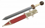 Ancient Rome - Roman swords - Roman Gladius parallel wires and short tip, pommel spheroid and anatomic handle.