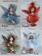 Porcelain Fairy Dolls - Porcelain Fairy - Porcelain Fairies - Fairy of the Elements, porcelain dolls of bisque, height: 8.7 in -(22 cm). Collection Montedragone. The price refers to a single doll.