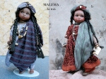 Bambole porcellana da collezione - Bambole porcellana Montedragone - Bambola in porcellana di Bisquit Montedragone, altezza: 30cm, con occhi dipinti