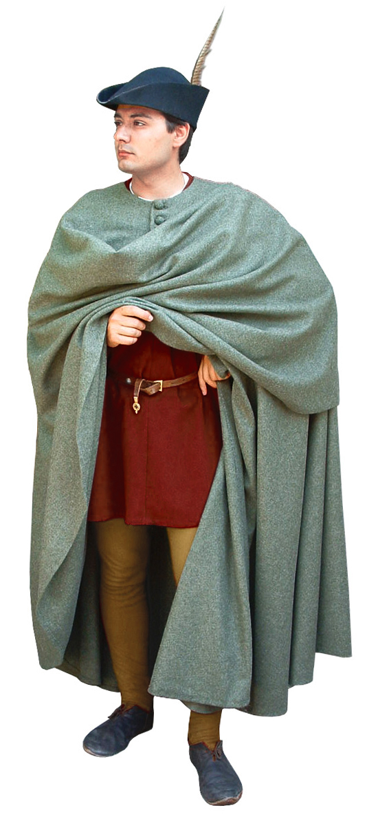 Mantello a ruota XIII secolo, vendita Costumi Medievali (uomo) - Avalon