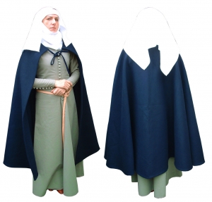 Women semicircular cloak, Medieval - Medieval Clothing - Medieval Women Costumes - Semicircular cloak Women XIII-XV