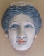 Terrecotte Pompei Ercolano Museum - Maschera di Divinità sec.IV a.C., scultura in terracotta, maschera del teatro della Magna Grecia da impiegare come elemento di arredo. L'originale proviene da Reggio Calabria.