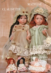 Doll Claudette, Collectible Porcelain Dolls - Porcelain Dolls - Bisque Porcelain Dolls - Collectible doll porcelain bisque certified Made in Italy. Height: 15.4 inches (39cm),