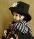 Bambole porcellana da collezione - Bambole in porcellana, Novità - Bambole da collezione in porcellana di biscuit, Spazzacamino e Mary Poppins, altezza 29 cm.