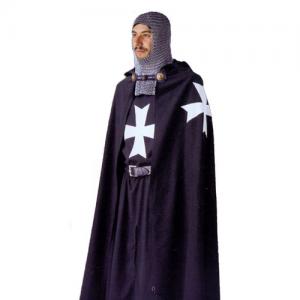 Mantello Ospitaliero, Medioevo - Abbigliamento medievale - Mantello dell’ordine degli Ospitalieri di San Giovanni. Prezzo riferito al solo mantello.