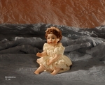 Sibania Porcelain Figurines - Girl porcelain figurine, Porcelain sculpture depicting a young girl, Mirandolina, height 11cm (4.3 in), Wonderful porcelain sculpture, entirely handmade in Italy.