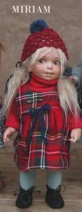 Miriam, bambola in porcellana, Bambole porcellana da collezione - Bambole porcellana Montedragone - Bambola artigianale in porcellana di bisquit, altezza: 27 cm.