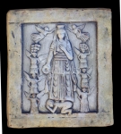 Terrecotte Pompei Ercolano Museum - Bassorilievo raffigurante Nemesi, la Dea Della Vendetta, scultura in terracotta, II Sec. A. C. , Magna Grecia.