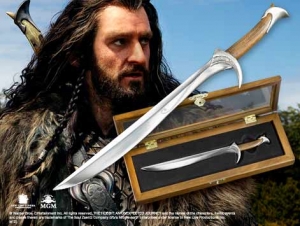 The Hobbit, Tagliacarte Orcrist, Mondo del Cinema - Hobbit Collection - Orcrist era la spada di Thorin Scudo di quercia, Tagliacarte da collezione Thorin, fornito con scatola in legno.