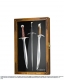 World Cinema - Hobbit Collection - Set includes STING, GLAMDRING and ORCRIST miniature reproductions. Comes with wood display. Display measures 10" x 6".