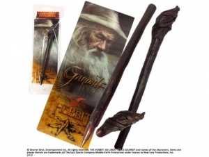 Gandalf Staff Pen and Bookmark, World Cinema - Hobbit Collection - Gandalf Staff Pen and Bookmark, pen and Lenticular 3D Bookmark.