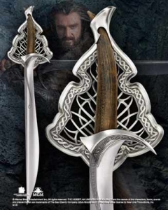 Sword Orcrist, World Cinema - Hobbit Collection - Sword of Thorin, full size prop replica. Stainless steel blade. Comes with diecast metal display. Sword measures 39.5" long.