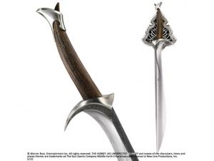 Sword Orcrist, World Cinema - Hobbit Collection - Sword of Thorin, full size prop replica. Stainless steel blade. Comes with diecast metal display. Sword measures 39.5" long.