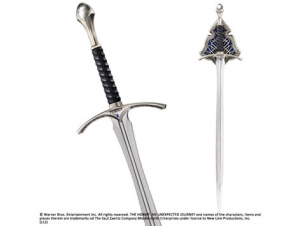 Glamdring, World Cinema - Hobbit Collection - Full size prop replica. Stainless steel blade. Comes with diecast metal wall display. Sword measures 47 inches long.