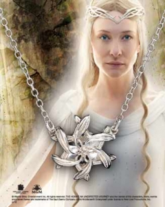 Collana di Galadriel in argento, Mondo del Cinema - Hobbit Gioielli - Ciondolo di Galadriel replica autentica del Ciondolo di Galadriel in argento 925.
