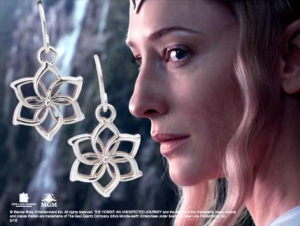 GALADRIEL Flower Earrings, World Cinema - Hobbit Jewelry - GALADRIEL Flower Earrings, crafted in sterling silver. Comes with box set collection Hobbit.