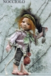 Porcelain Fairy Dolls - Porcelain Gnomes - Doll elfe, elf of the forest in fine porcelain Height 40 cm