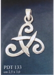 Jewellery - Celtic Jewellery - Silver 925/100. Size: 2.5 cm x 3cm.
