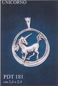 Unicorn, Jewellery - Celtic Jewellery - Silver 925/100. Size: 2.4 cm x 2.4 cm.