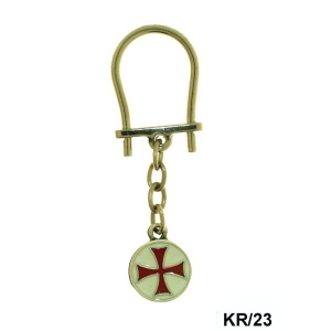 Templar keychain, Jewellery - Templar Medieval - Templar keychain Made of silver plated metal has the seal enamel. treatment Hypoallergenic