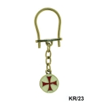 Jewellery - Templar Medieval - Templar keychain Made of silver plated metal has the seal enamel. treatment Hypoallergenic