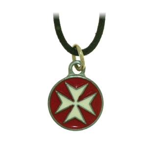 Knight of Malta Pendant, Jewellery - Templar Medieval - The Cross of Malta, it's the emblem of the military/monastic order of Malta. Knight of Malta pendant. Made of metal enamelled with hypoallergenic treatment, comes with his collar cotton.