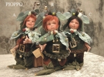 Fate Folletti di Porcellana - Folletti elfi in porcellana - Bambola in porcellana di bisquit. Altezza: 26 cm. Collezione Montedragone.