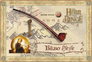 Pipa di BILBO, Mondo del Cinema - Hobbit Collection - Pipa di Bilbo, riproduzione funzionante misura 35 cm, fornita con confezione originale,